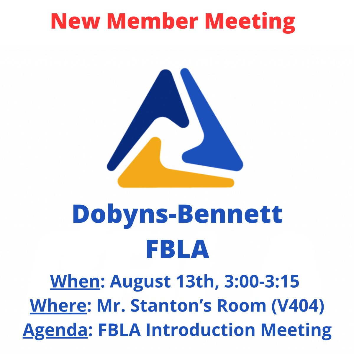 FBLA New member meeting
